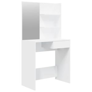 vidaXL Dressing Table with Mirror White 74,5x40x141 cm