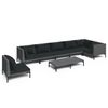 vidaXL 8 Piece Garden Lounge Set with Cushions Poly Rattan Dark Grey
