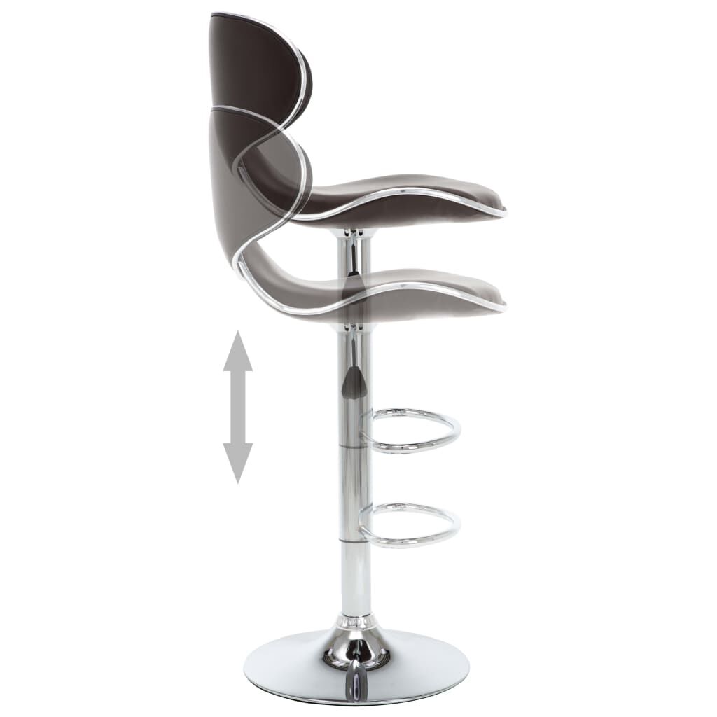 vidaXL Bar Stools 2 pcs Brown Faux Leather