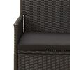 vidaXL 4 Piece Garden Lounge Set with Cushions Black Poly Rattan