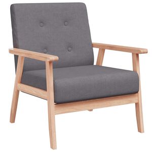 vidaXL Armchair Dark Grey Fabric
