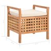 vidaXL Storage Bench 49x48x49 cm Solid Walnut Wood