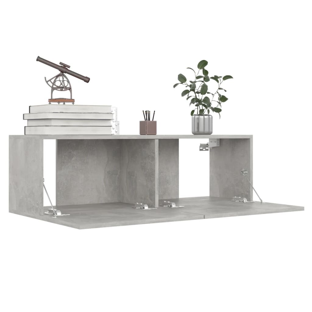 vidaXL TV Cabinets 4 pcs Concrete Grey 100x30x30 cm Engineered Wood