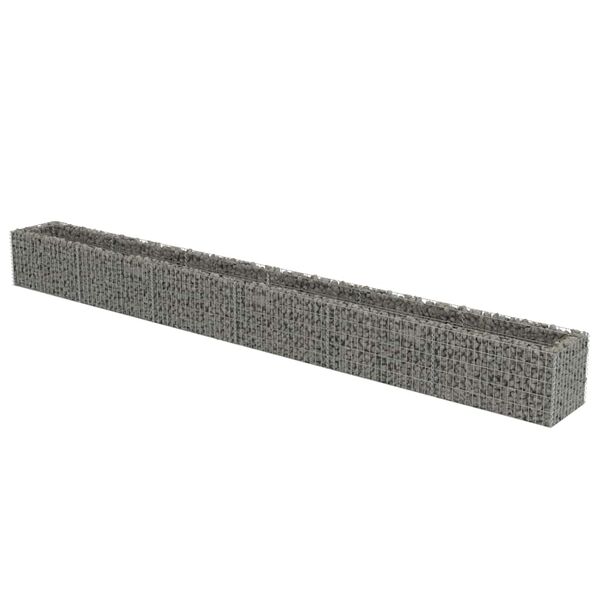 vidaXL Gabion Raised Bed Galvanised Steel 540x50x50 cm