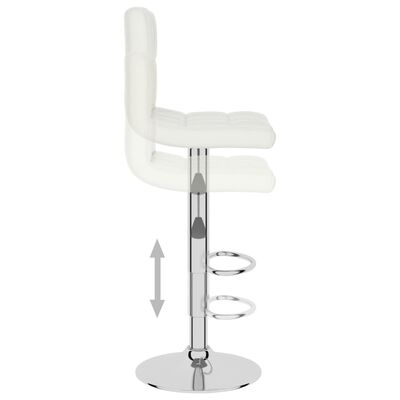 vidaXL Bar Stool White Faux Leather, white vidaXL Bar Stool White Faux Leather