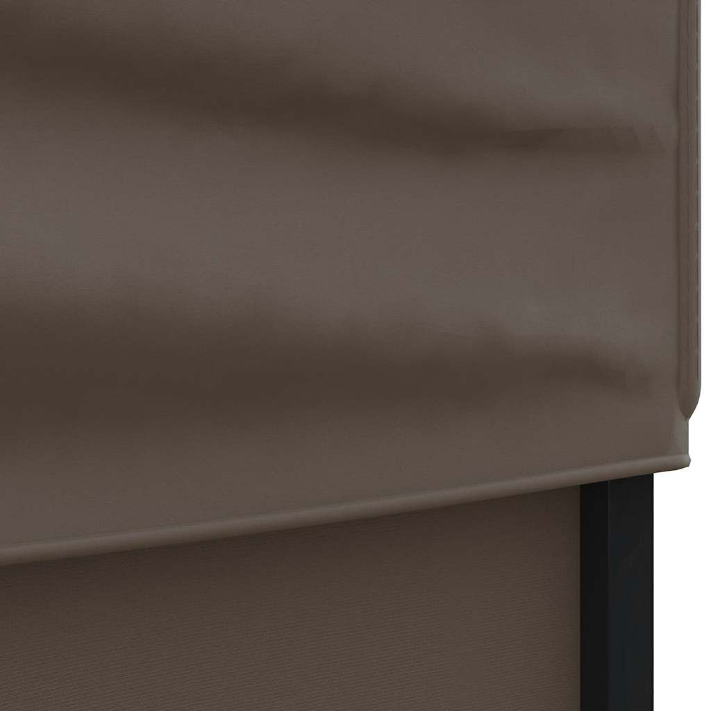 vidaXL Folding Party Tent with Sidewalls Taupe 3x3 m