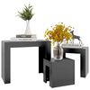 vidaXL Nesting Coffee Tables 3 pcs Grey Engineered Wood