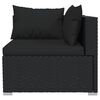 vidaXL 4 Piece Garden Lounge Set with Cushions Poly Rattan Black