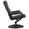 vidaXL Recliner Chair with Footrest Dark Grey Fabric