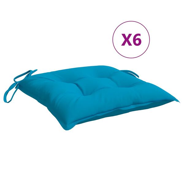 vidaXL Pallet Cushions 6pcs Light Blue 50x50x7 cm Oxford Fabric