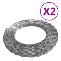 vidaXL BTO-22 Razor Wires 2 pcs 100 m Steel,  vidaXL BTO-22 Razor Wires 2 pcs 100 m Steel