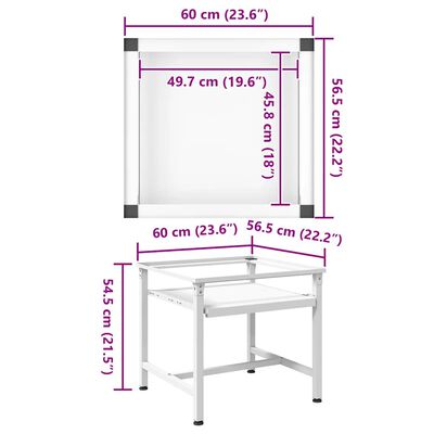 Washing Machine Pedestal with Pull-Out Shelf White,  Washing Machine Pedestal with Pull-Out Shelf White