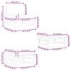 vidaXL 3 Piece Garden Lounge Set with Cream White Cushions Bamboo