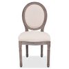 vidaXL Dining Chairs 6 pcs Cream Fabric