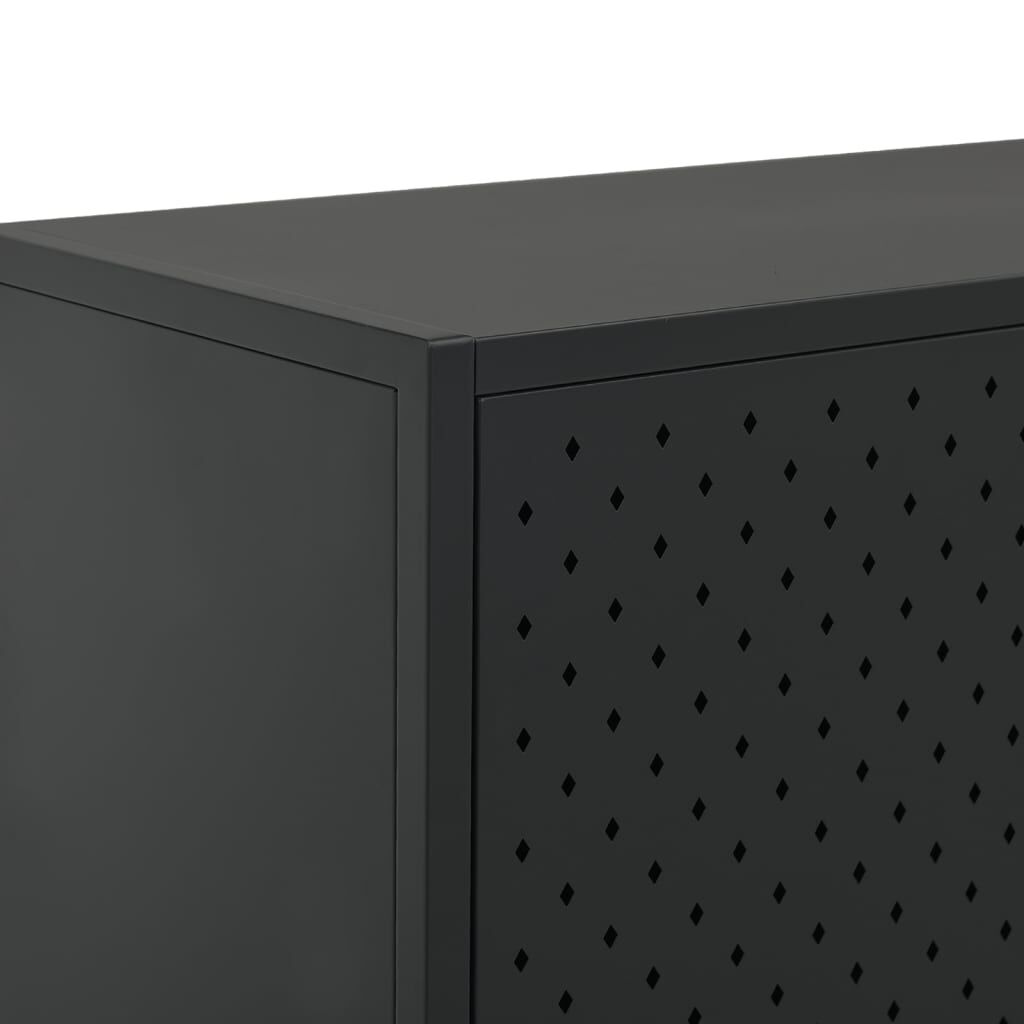 vidaXL Highboard Black 80x35x100 cm Steel