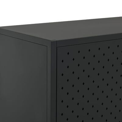 vidaXL Highboard Black 80x35x100 cm Steel