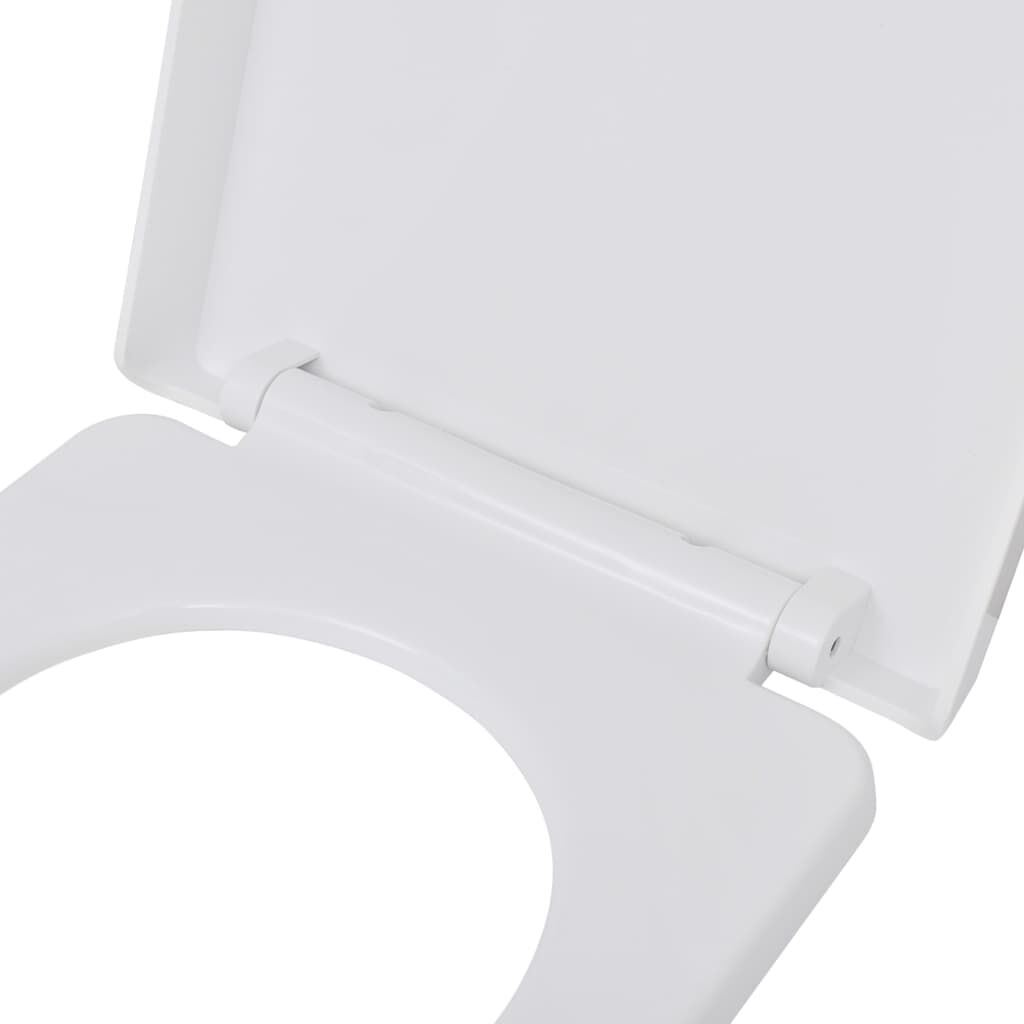vidaXL Toilet Seats with Soft Close Lids 2 pcs Plastic White