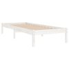 vidaXL Bed Frame without Mattress White Solid Wood 90x200 cm