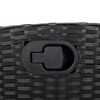 vidaXL Reclining Garden Chairs 2 pcs with Footrest Black Poly Rattan