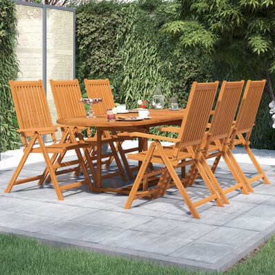 vidaXL 7 Piece Garden Dining Set Solid Wood Acacia,  vidaXL 7 Piece Garden Dining Set Solid Wood Acacia