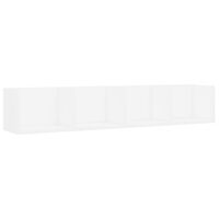 vidaXL CD Wall Shelf White 100x18x18 cm Engineered Wood