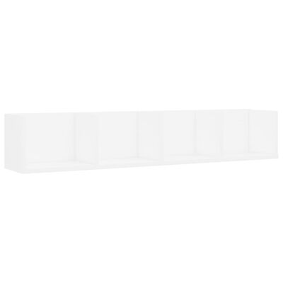 vidaXL CD Wall Shelf White 100x18x18 cm Engineered Wood, white vidaXL CD Wall Shelf White 100x18x18 cm Engineered Wood