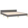 vidaXL Bed Frame without Mattress Dark Grey 183x203 cm King Fabric