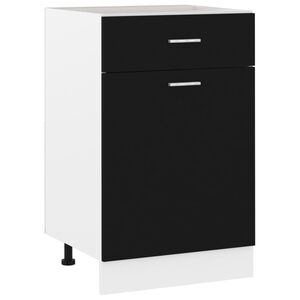 vidaXL Drawer Bottom Cabinet Lyon Black 50x46x81.5 cm Engineered Wood