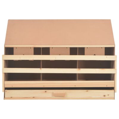 vidaXL Chicken Laying Nest 3 Compartments 93x40x65 cm Solid Pine Wood,  vidaXL Chicken Laying Nest 3 Compartments 93x40x65 cm Solid Pine Wood