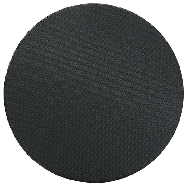 vidaXL Garden Table Black 75.5x106 cm Poly Rattan