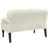 vidaXL Bench with Backrest Cream 119.5x64.5x75 cm Velvet
