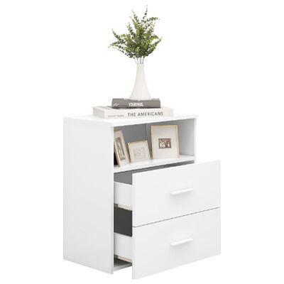 vidaXL Bed Cabinet White 50x32x60 cm, white vidaXL Bed Cabinet White 50x32x60 cm