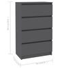 vidaXL Sideboard Grey 60x35x98.5 cm Engineered Wood