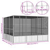 vidaXL Bird Cage Anthracite 302.5x324.5x211.5 cm Galvanised Steel