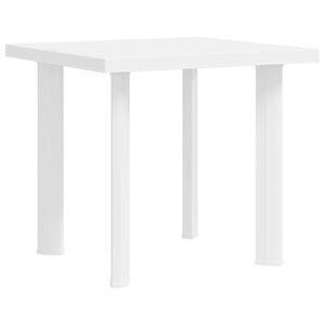 vidaXL Garden Table White 80x75x72 cm Plastic