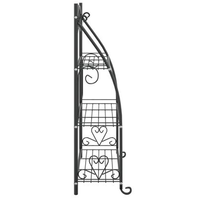 vidaXL Flower Rack Black 56x30x96 cm Steel,  vidaXL Flower Rack Black 56x30x96 cm Steel