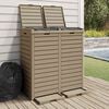 vidaXL Outdoor Garbage Bin Light Brown 78x41x86 cm Polypropylene