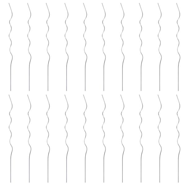vidaXL 20 pcs Spiral Plant Supports 110 cm Galvanised Steel