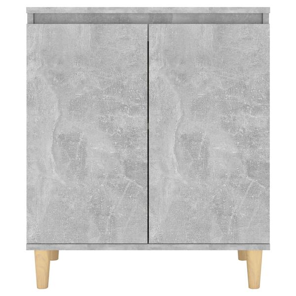 vidaXL Sideboard&Solid Wood Legs Concrete Grey 60x35x70 cm Engineered Wood