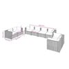 vidaXL 8 Piece Garden Lounge Set with Cushions Poly Rattan Grey