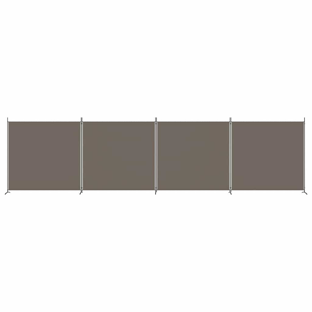 vidaXL 4-Panel Room Divider Anthracite 698x180 cm Fabric