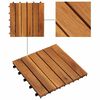 Decking Tiles Vertical Pattern 30 x 30 cm Acacia Set of 30