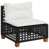 vidaXL 9 Piece Garden Sofa Set with Cushions Black Poly Rattan