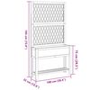 vidaXL Planter with Trellis and Shelf 100x32x185 cm Solid Wood Acacia