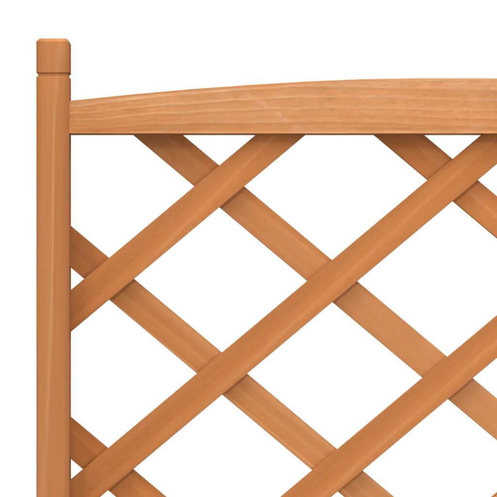 vidaXL Planter with Trellis and Wheels Brown Solid Wood Fir