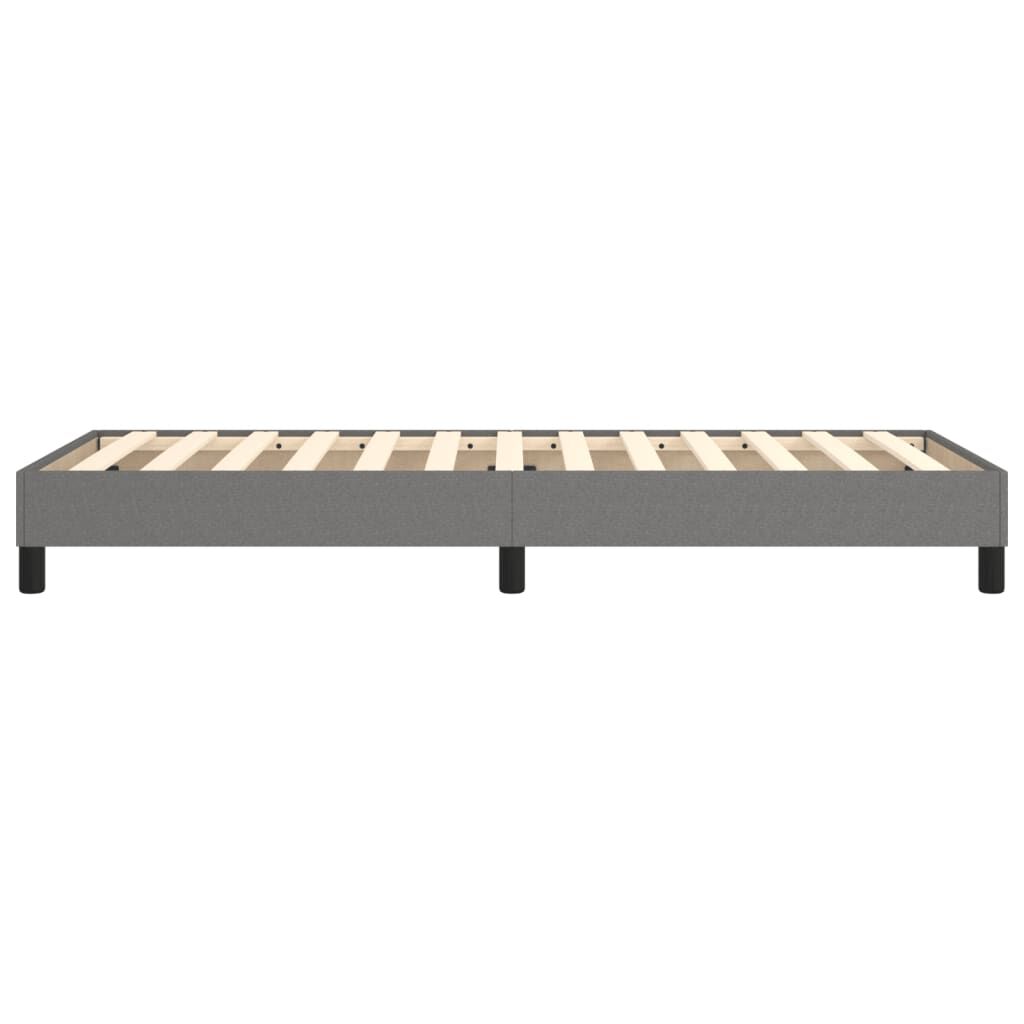 vidaXL Bed Frame without Mattress Dark Grey 90x200 cm Fabric