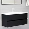 vidaXL Sink Cabinet Black 100x38.5x45 cm Engineered Wood