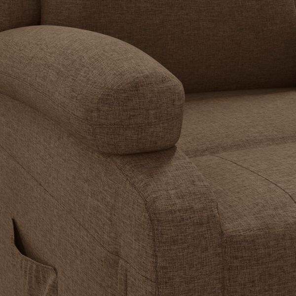 vidaXL Recliner Chair Brown Fabric