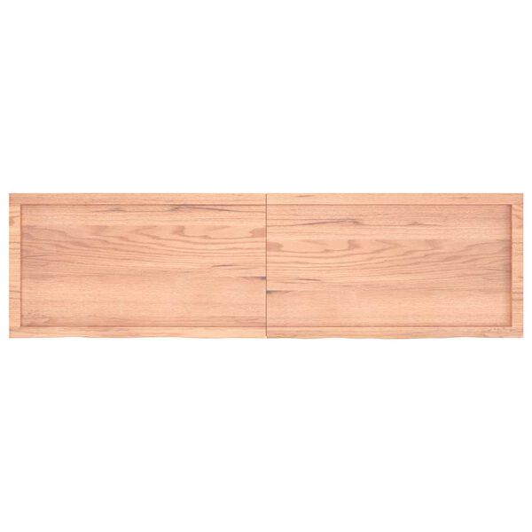 vidaXL Table Top Light Brown 180x50x(2-4) cm Treated Solid Wood Oak