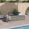 vidaXL Garden Bed Grey 195x60 cm Poly Rattan